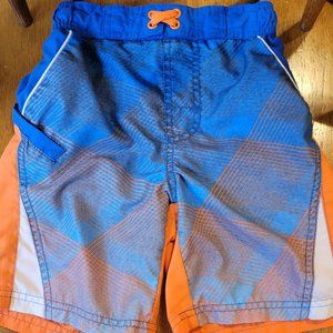 Boys swimming trunks size 6-7, Blue and orange